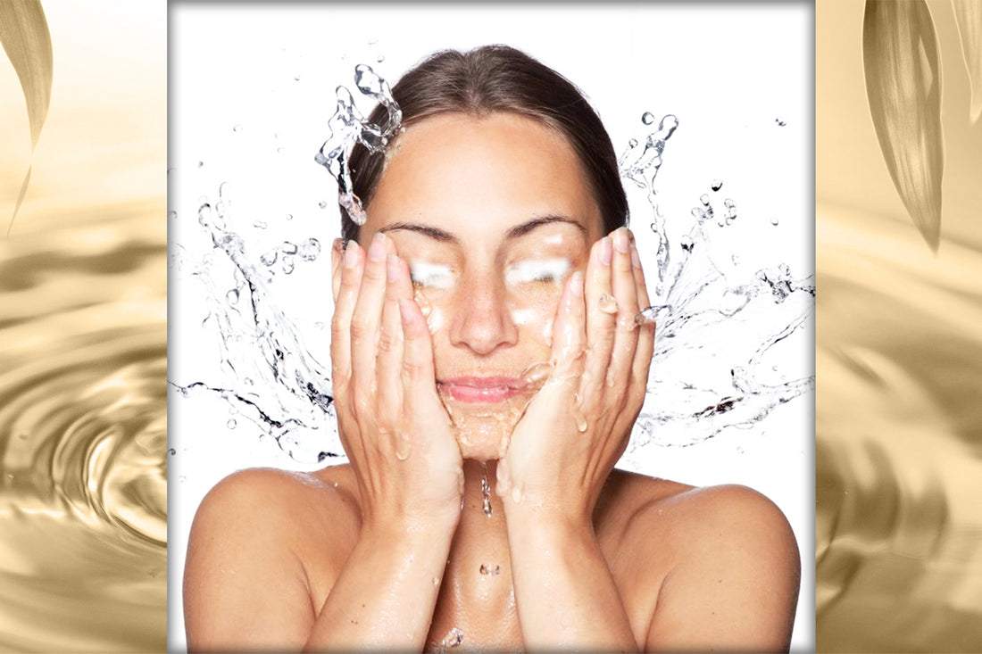 Image of a woman doing lash bath session
