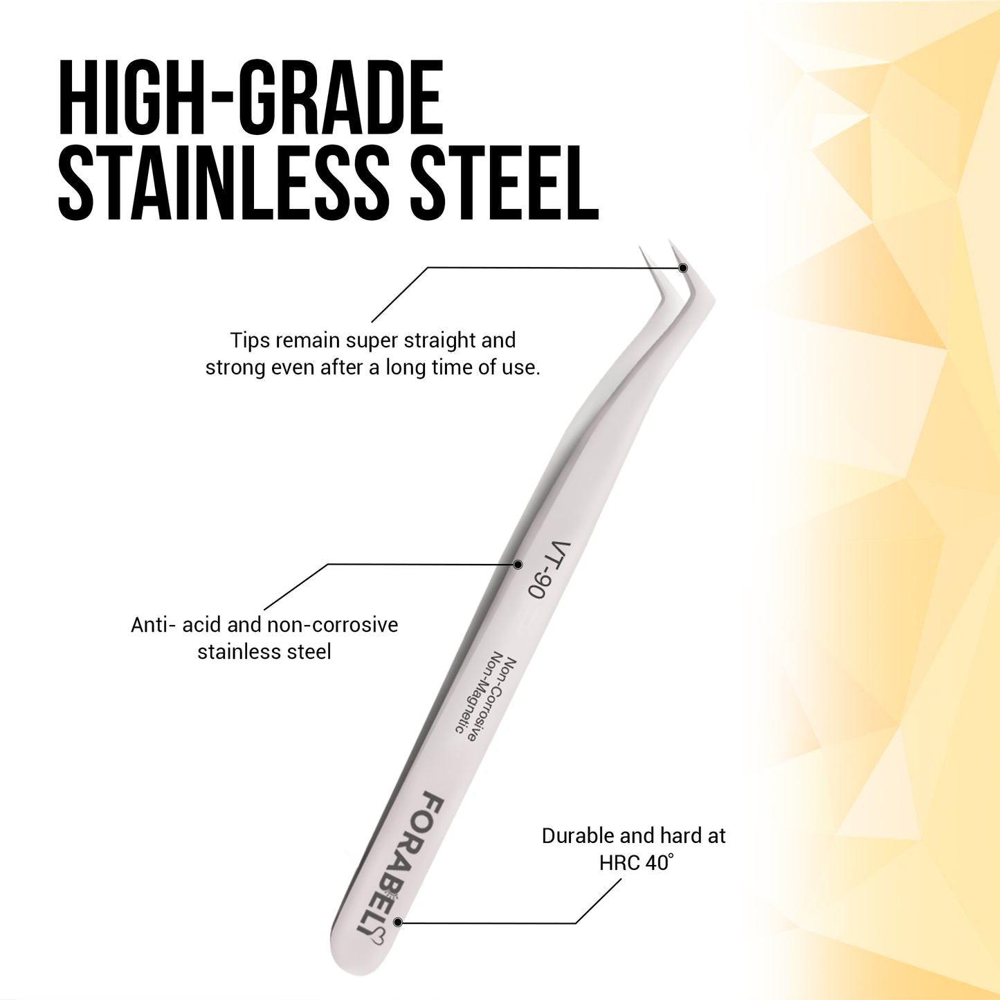 Lash Tweezers Set – 4 Piece Collection with Storage Case