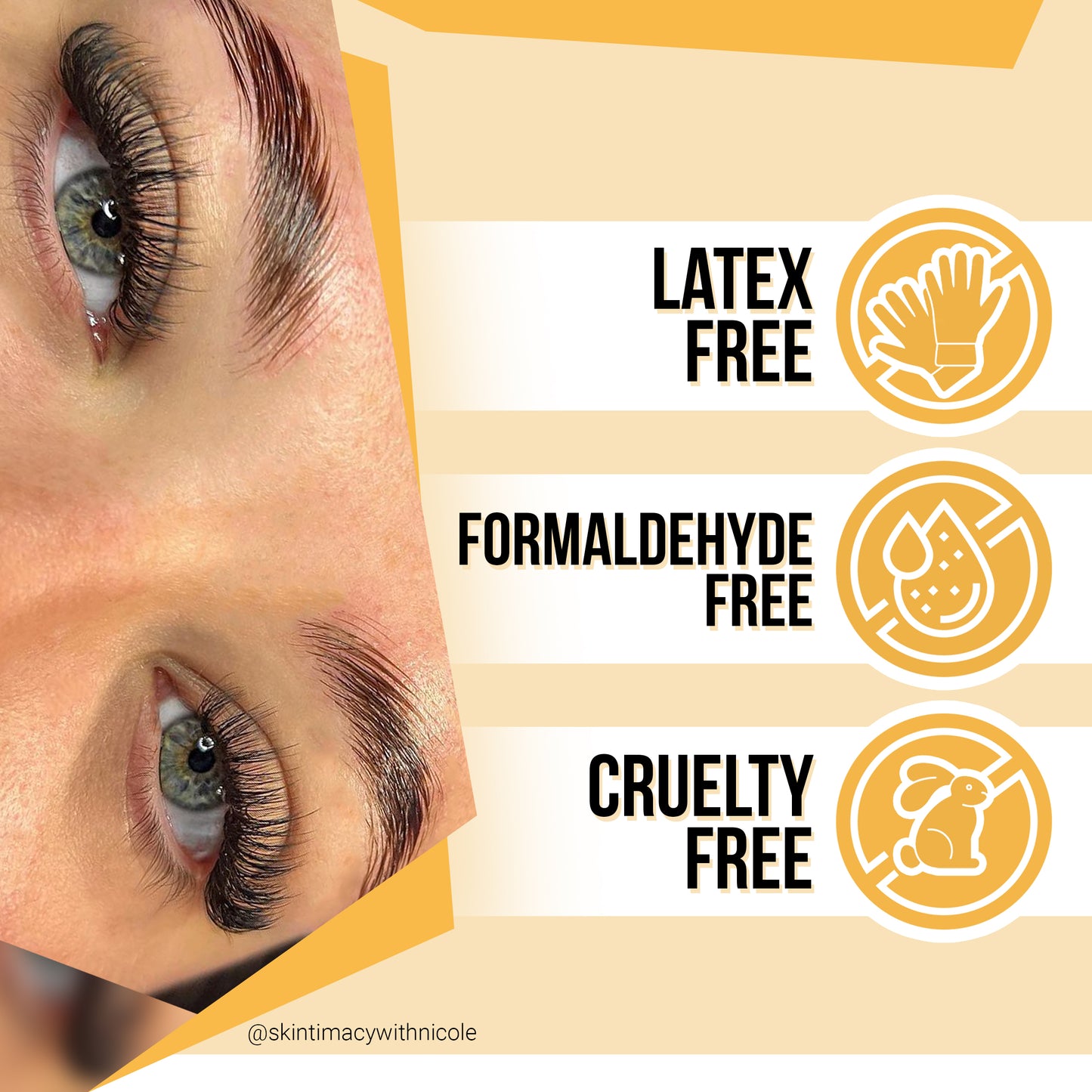 Forabeli Semi-Sensitive Eyelash Extension Glue is ideal for sensitive eyes and beginner technicians. It dries in 4-5 seconds and lasts up to 5 weeks. Best used at 40-70% humidity and 70-74°F (21-23°C) temperature. It's formaldehyde-free and latex-free.