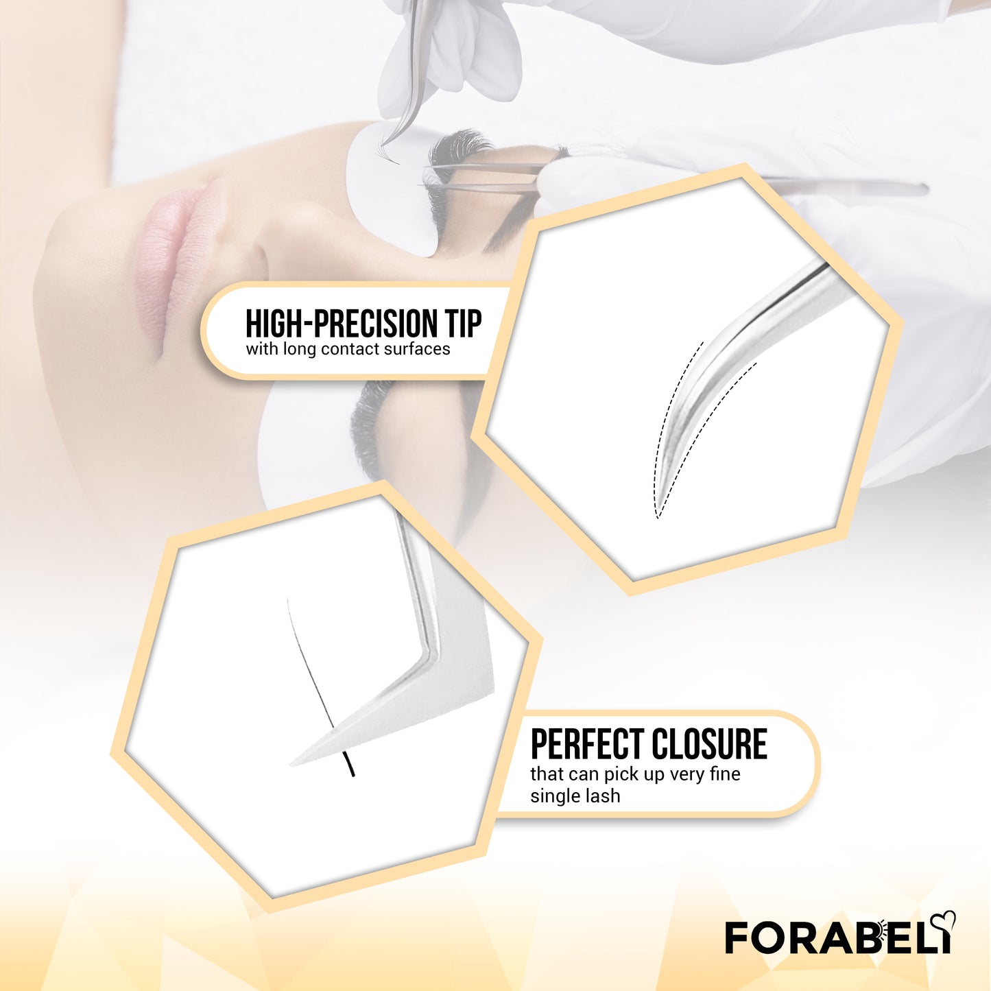 Lash Tweezers Set – 4 Piece Collection with Storage Case