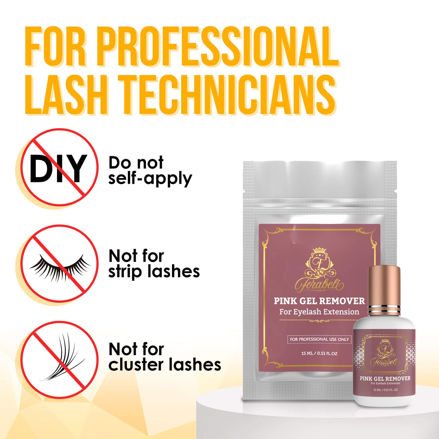 Pink Gel Eyelash Glue Remover