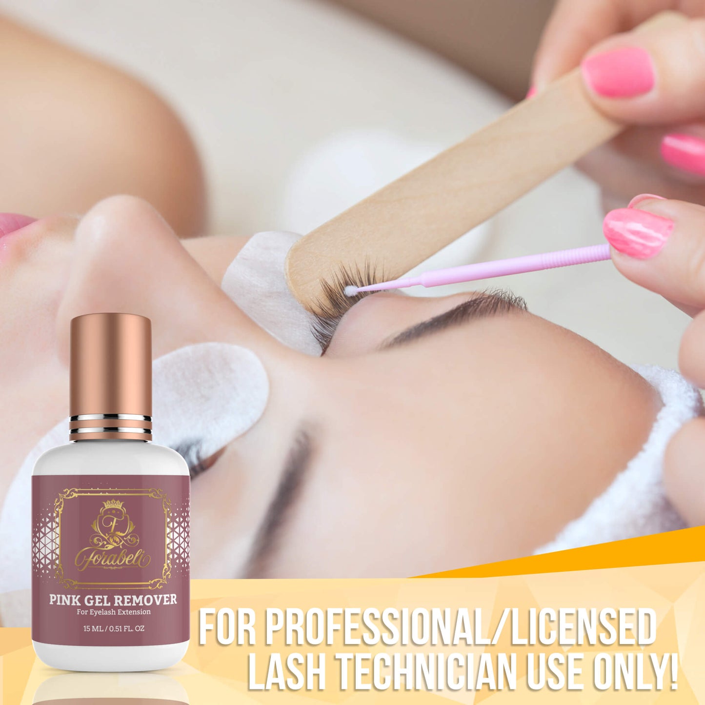 Pink Gel Eyelash Glue Remover