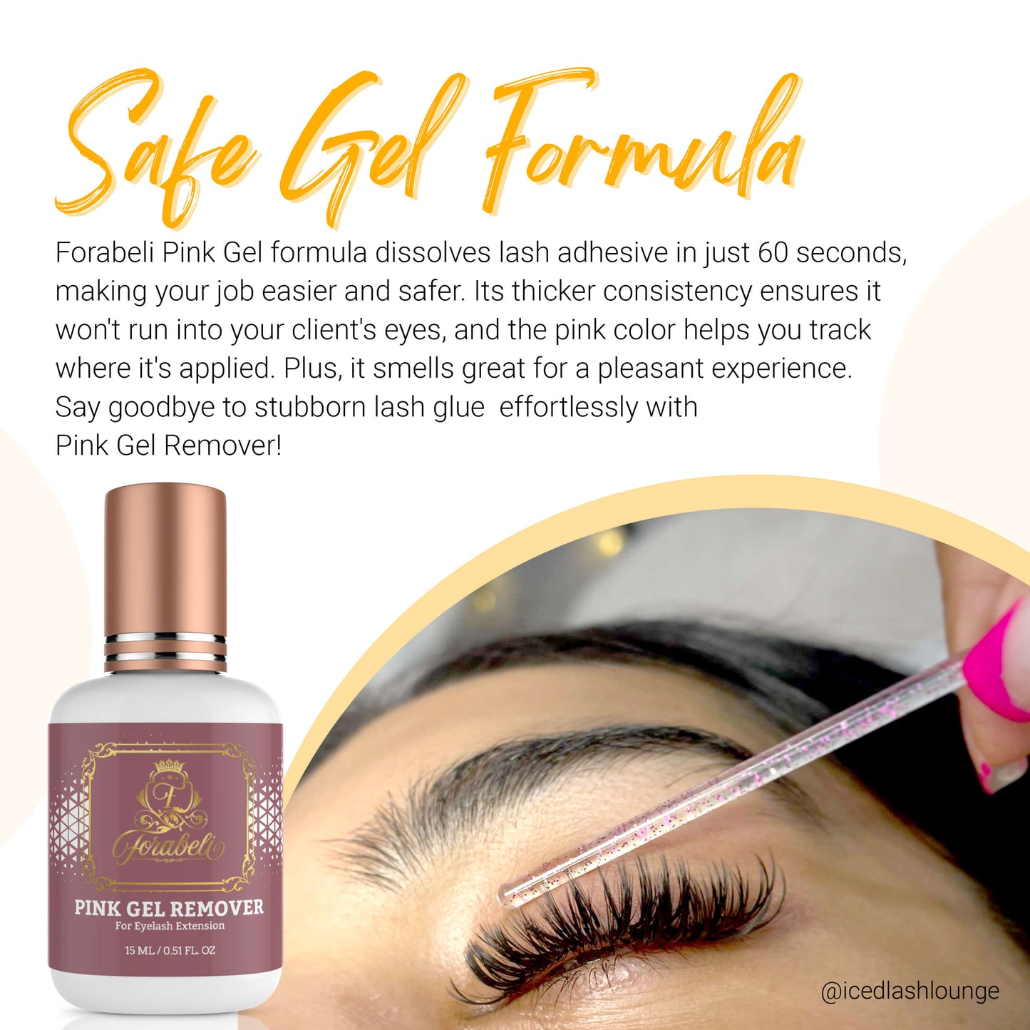 Pink Gel Eyelash Glue Remover