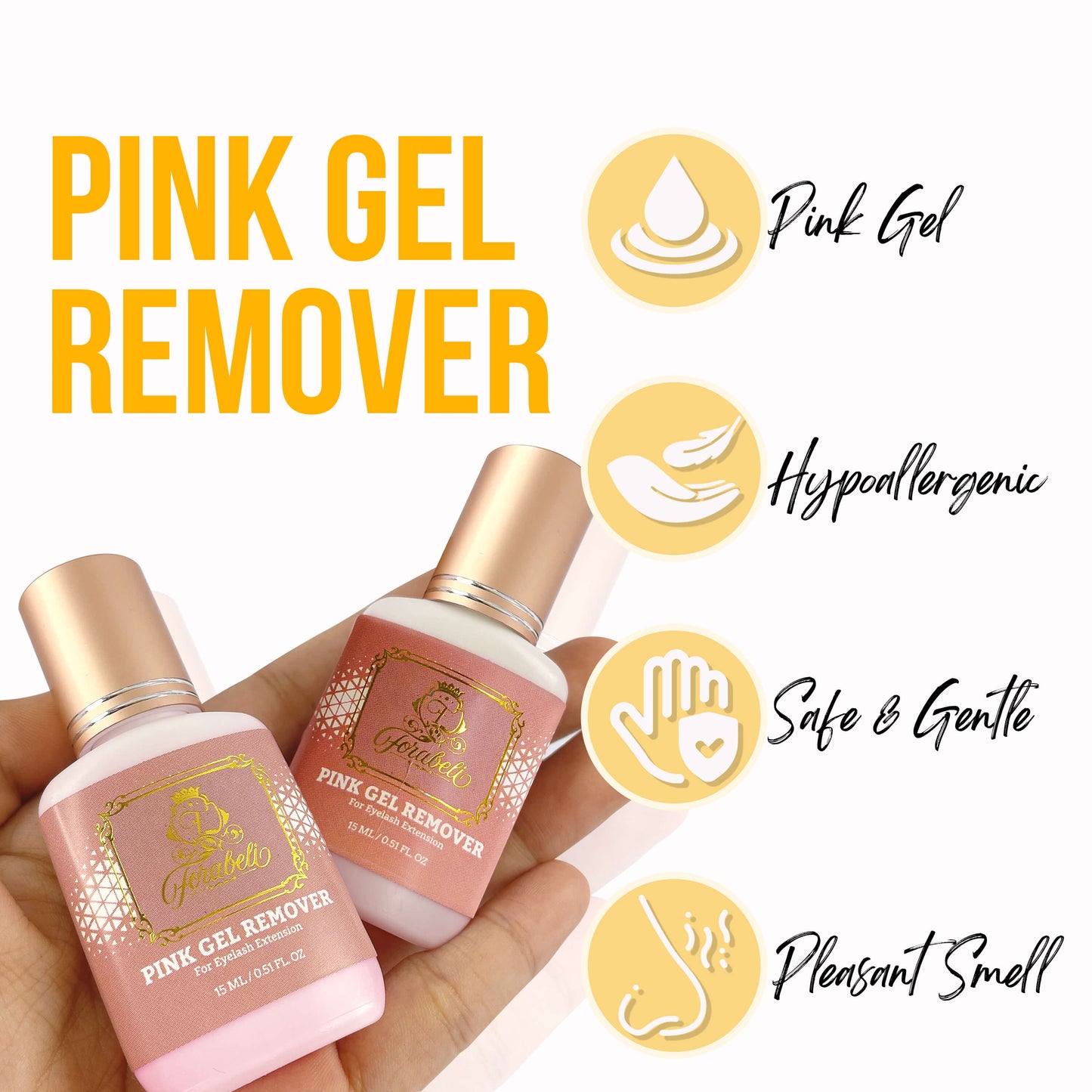 Pink Gel Eyelash Glue Remover