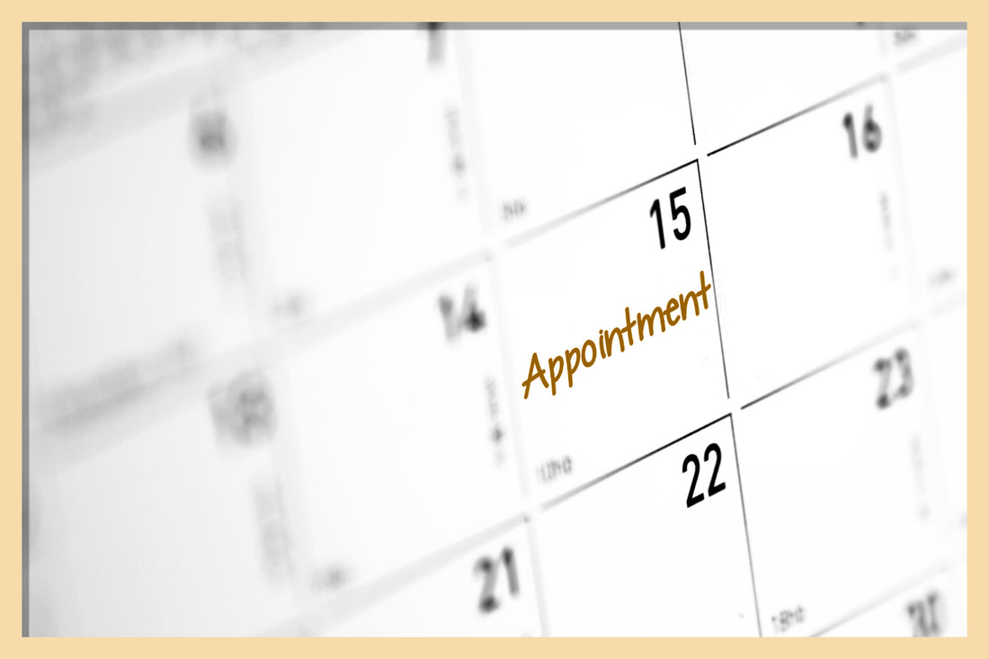Image of calendar having scheduled appointment 