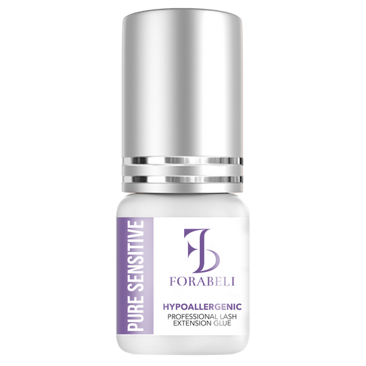 Pure Sensitive Eyelash Extension Glue – 7–8s Dry Time, No Fume, Hypoallergenic, 4-Week Retention, Black