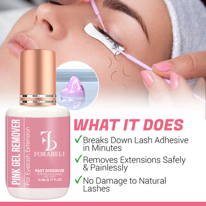 Pink Gel Eyelash Glue Remover