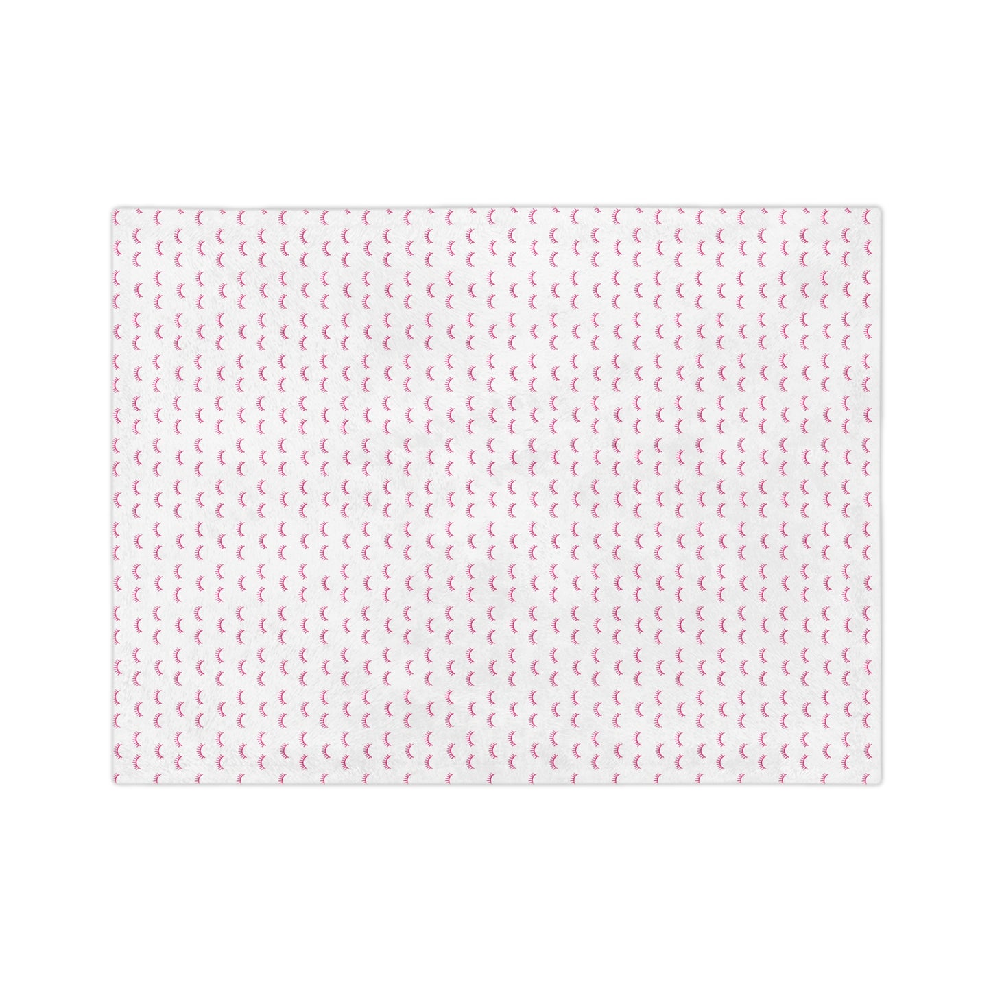 Pink Eyelash Patterns | Velveteen Microfiber Blanket