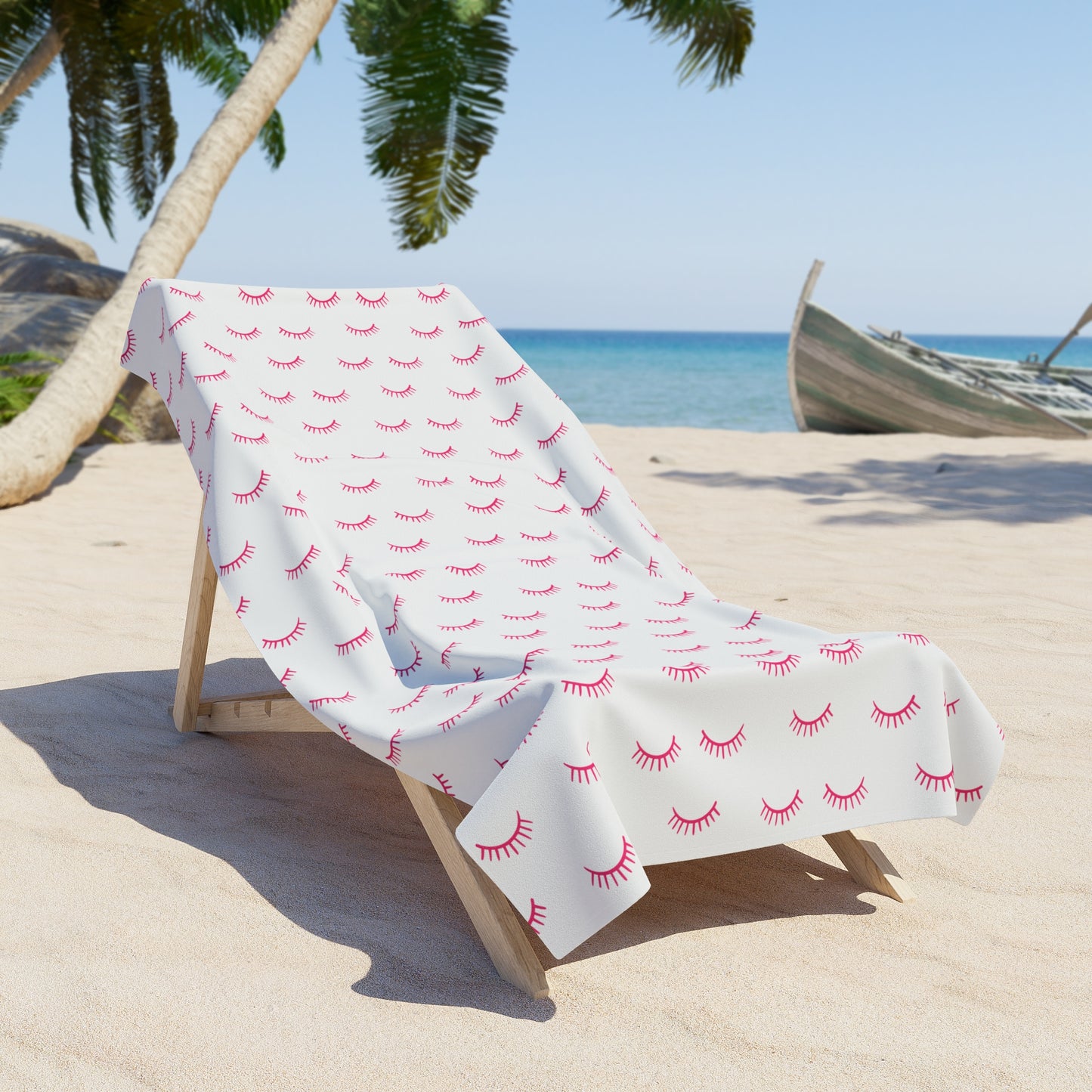 Eyelash Pink Pattern | Beach Towel