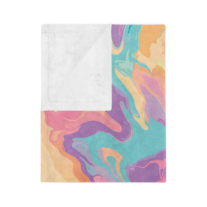 Abstract Pastel Patterns | Velveteen Microfiber Blanket