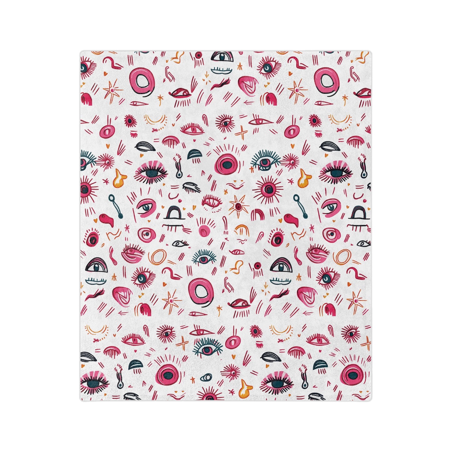 Abstract Eyes | Velveteen Microfiber Blanket