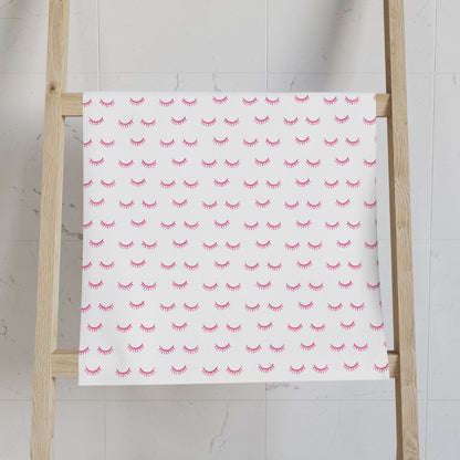 Pink Eyelash Patterns | Hand Towel