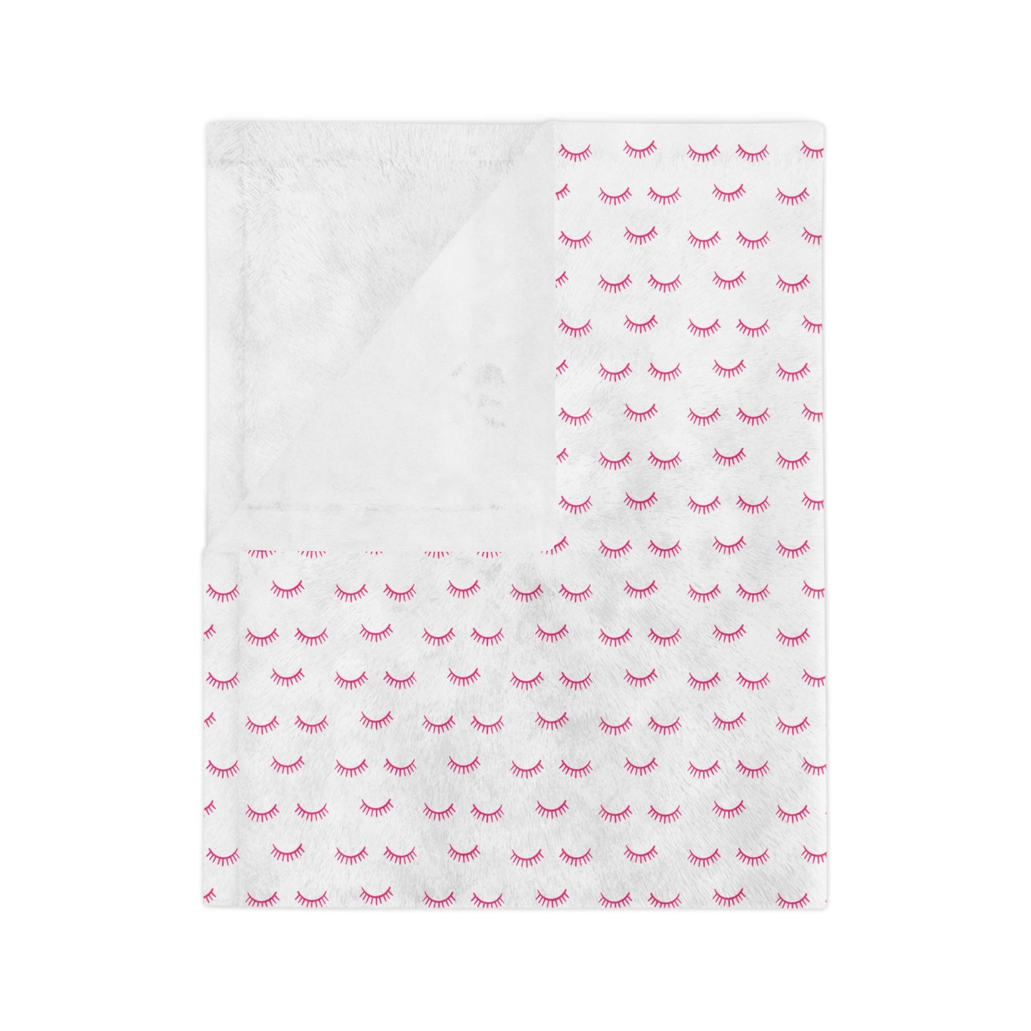 Pink Eyelash Patterns | Velveteen Microfiber Blanket