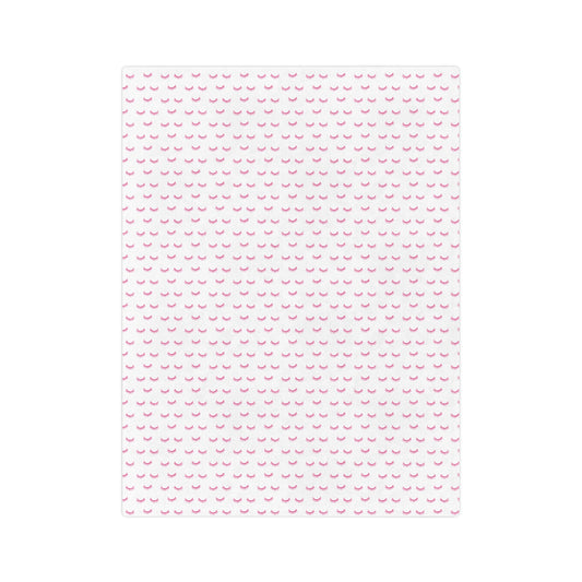 Pink Eyelash Patterns | Velveteen Microfiber Blanket