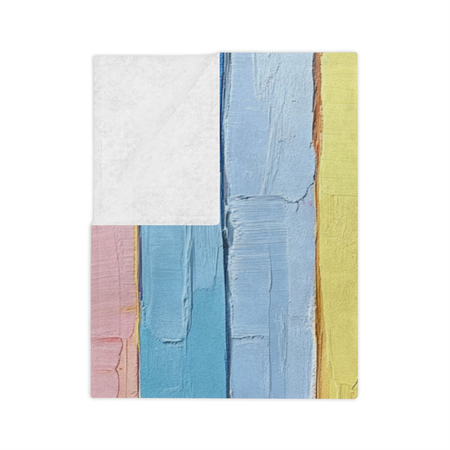 Pastel paint stripes vertical | Velveteen Microfiber Blanket