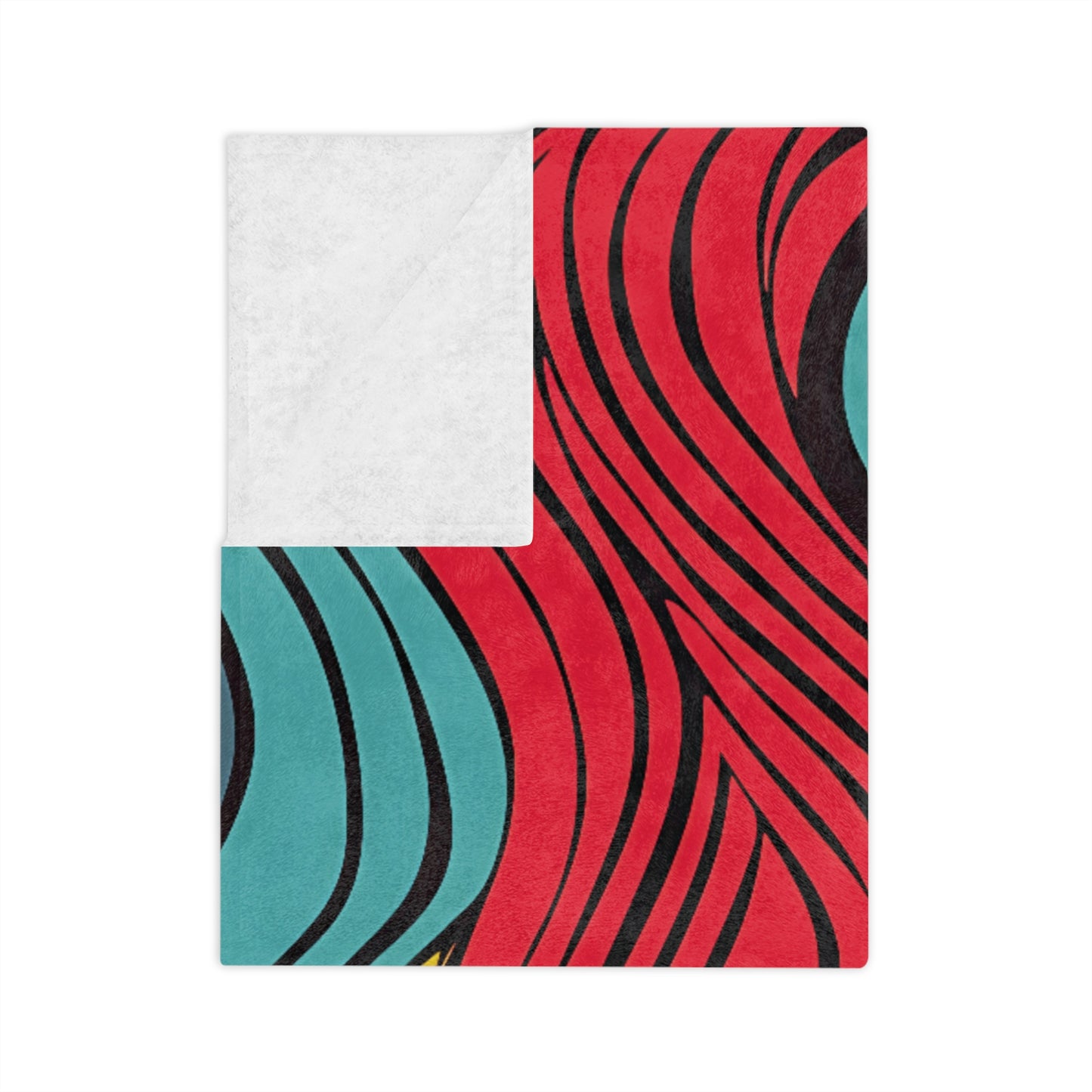 Wavey colorful pattern | Velveteen Microfiber Blanket