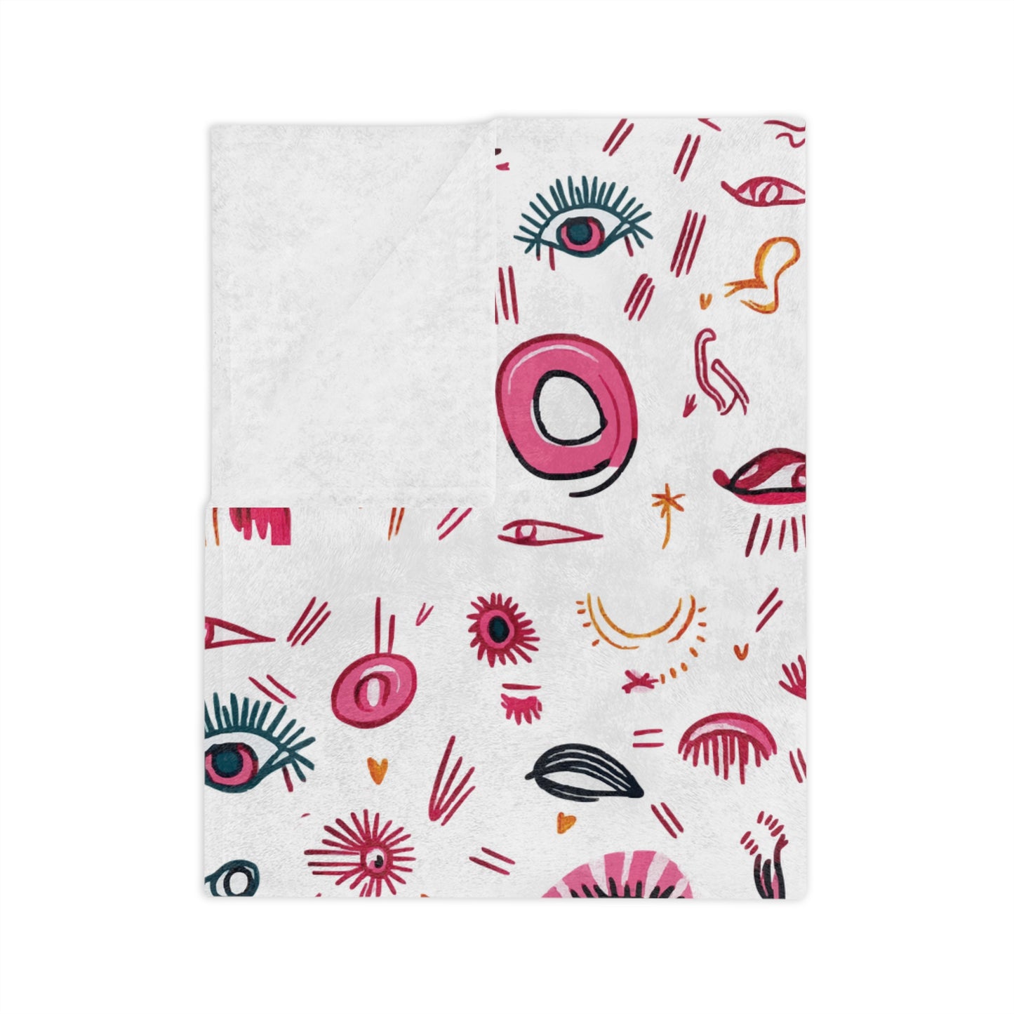 Abstract Eyes | Velveteen Microfiber Blanket