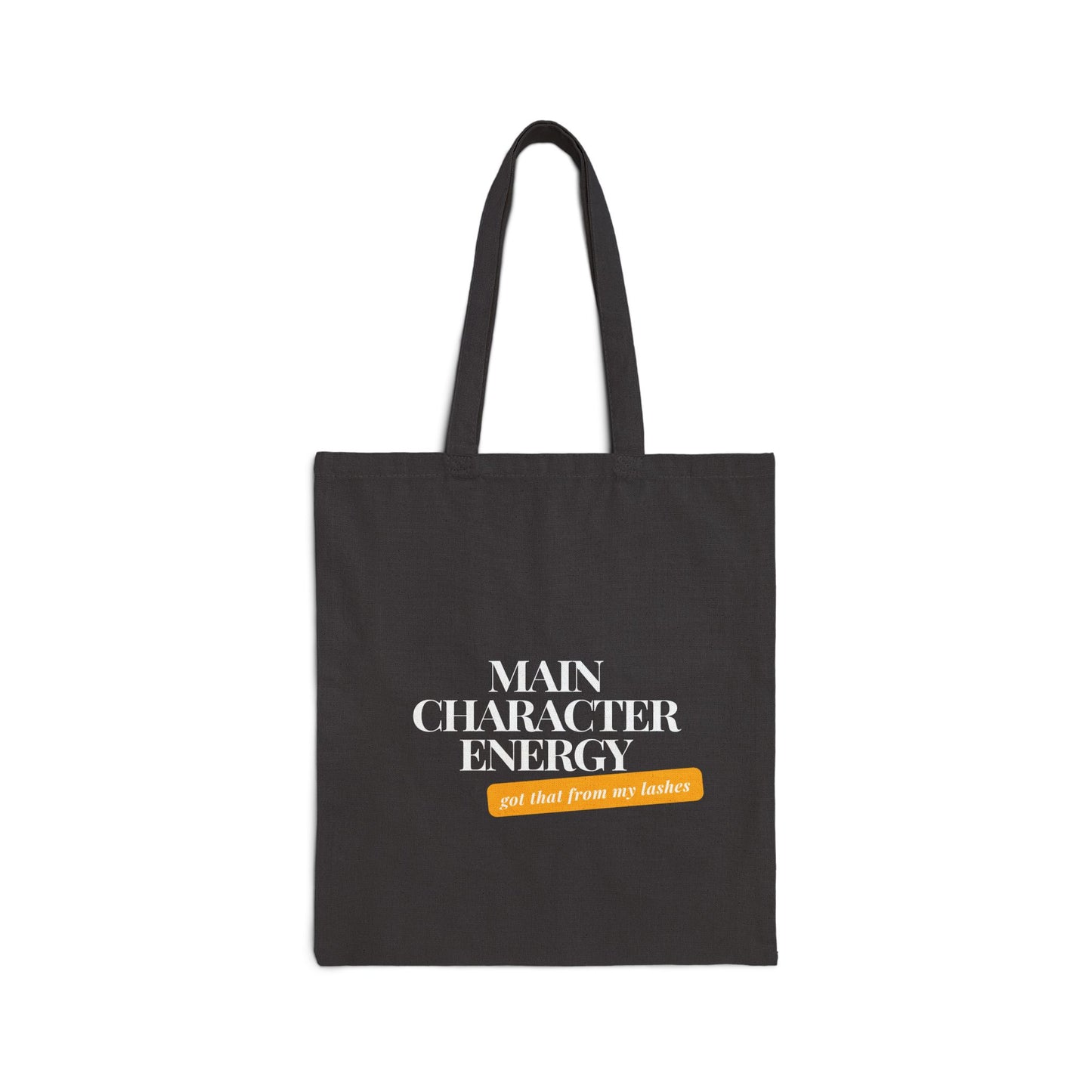 Cotton Canvas Tote Bag | Main Character Energy | sac fourre-tout | Lash Extension | Lashes | Reusasble Bag | Black Tote Bag | White Tote Bag