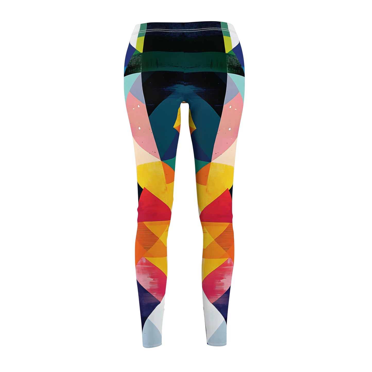 Abstract Jigsaw Patterns | Women's Cut & Sew Casual Leggings (AOP)