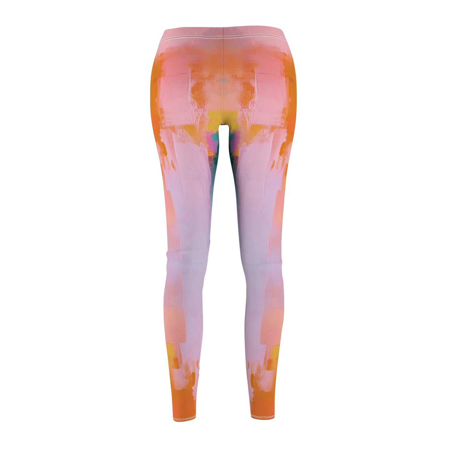 Abstract Oil Pastel Patterns | Women's Cut & Sew Casual Leggings (AOP)