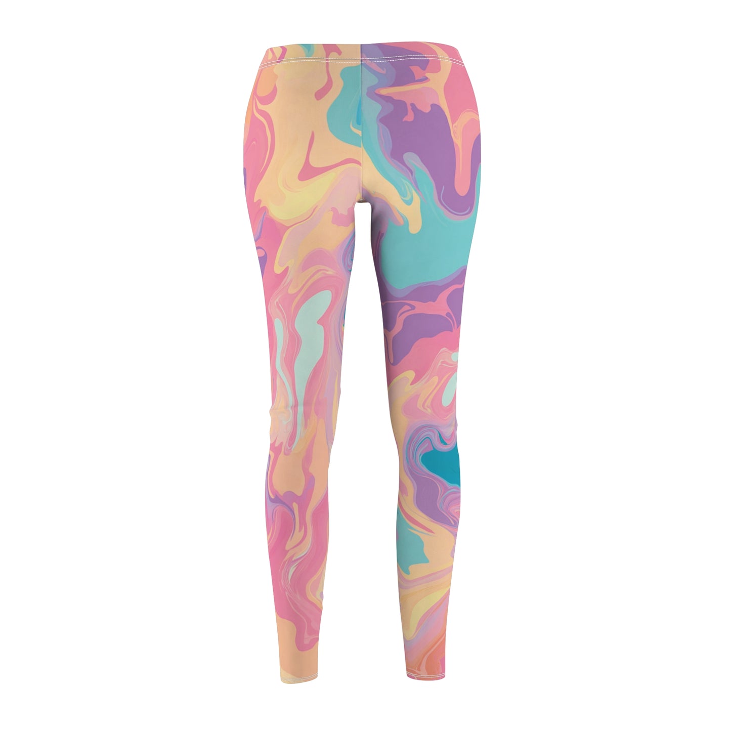 Abstract Pastel Patterns | Women's Cut & Sew Casual Leggings (AOP)