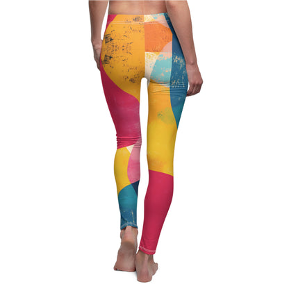 Abstract Pastel Patterns | Women's Cut & Sew Casual Leggings (AOP)