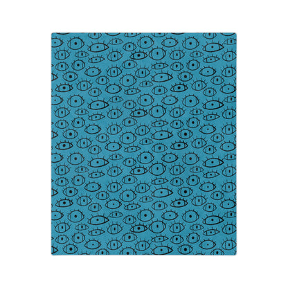 Eye doodles | Velveteen Microfiber Blanket