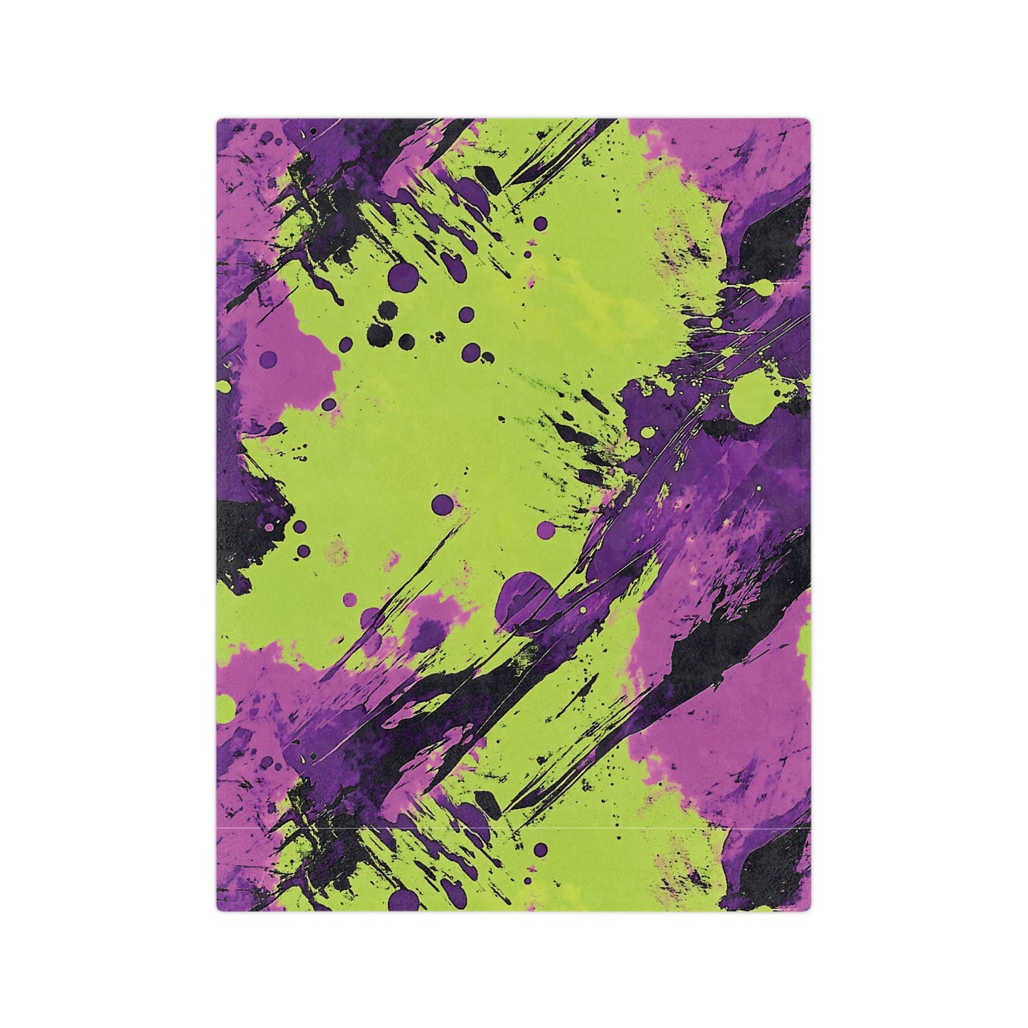 Purple and Lime | Velveteen Microfiber Blanket