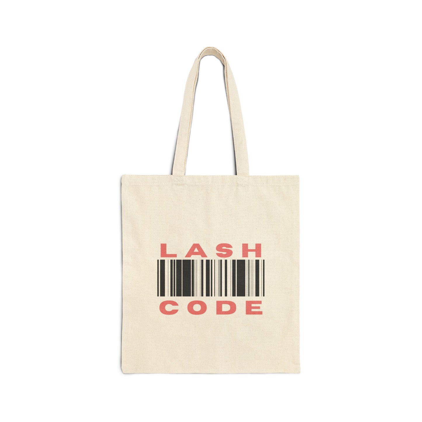 Cotton Canvas Tote Bag| Lash Extensions Nutrition Facts | Lash Barcode | 2 Sided Print | Lash Tote