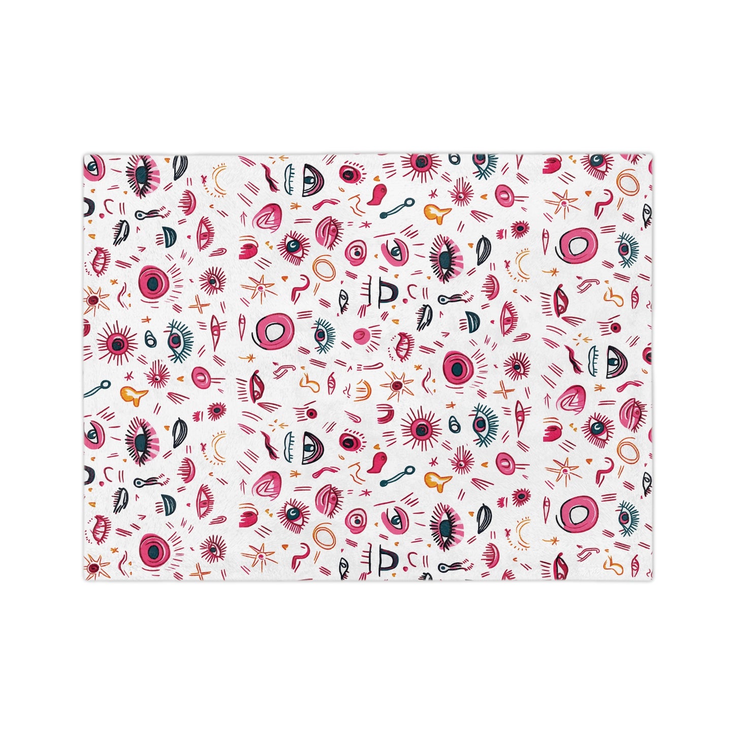 Abstract Eyes | Velveteen Microfiber Blanket