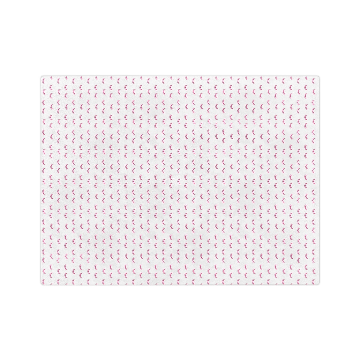 Pink Eyelash Patterns | Velveteen Microfiber Blanket