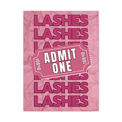 Canvas Gallery Wraps | LASHES ADMIT ONE