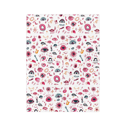 Abstract Eyes | Velveteen Microfiber Blanket