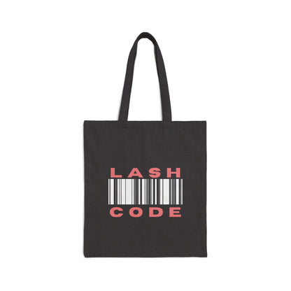 Cotton Canvas Tote Bag| Lash Extensions Nutrition Facts | Lash Barcode | 2 Sided Print | Lash Tote