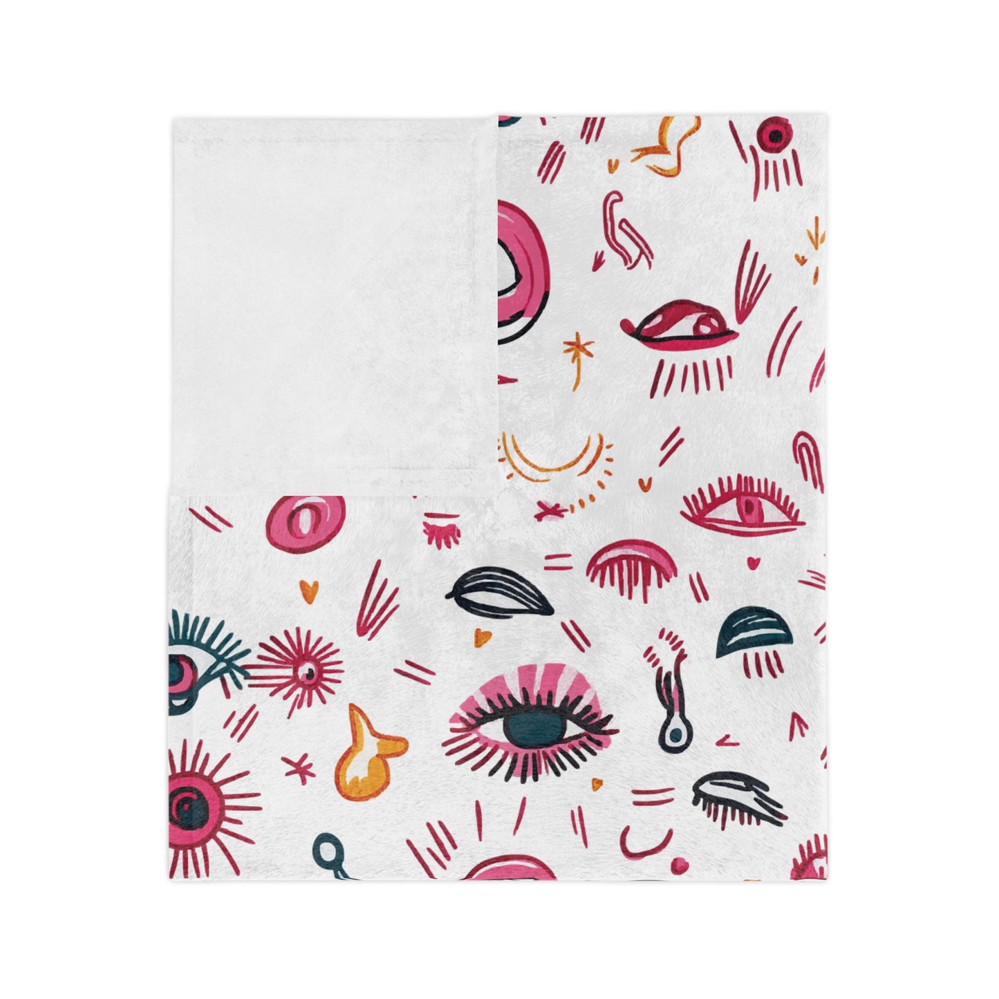 Abstract Eyes | Velveteen Microfiber Blanket