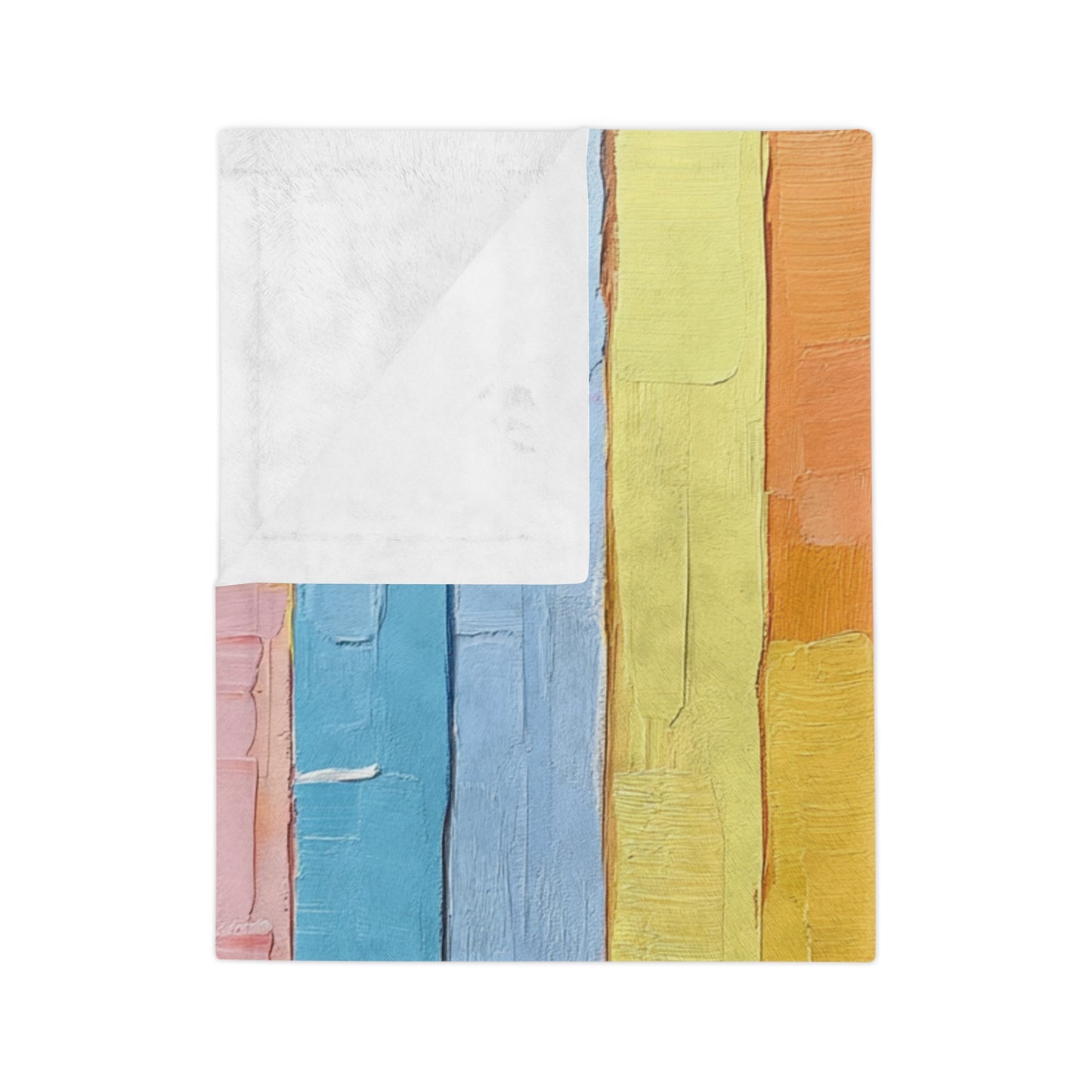 Pastel paint stripes vertical | Velveteen Microfiber Blanket