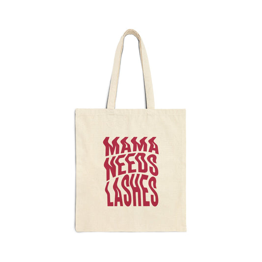 Mama needs lashes | Cotton Canvas Tote Bag | sac fourre-tout | Lash Extensions | Lashes | Reusasble Bag | Black Tote Bag | White Tote Bag