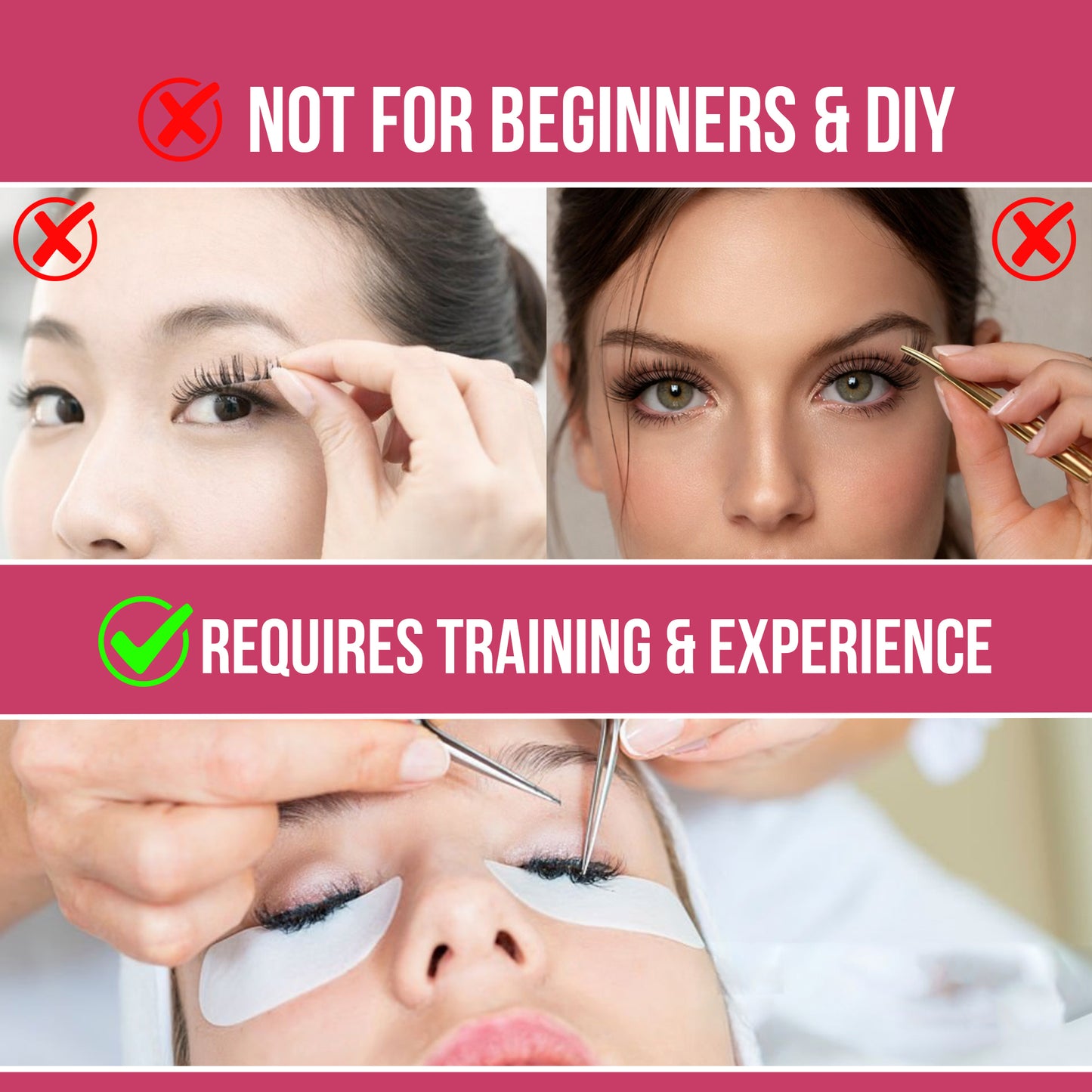 Strong Hold Eyelash Extension Glue – 2–3s Dry Time, 6-Week Retention, Waterproof, Black