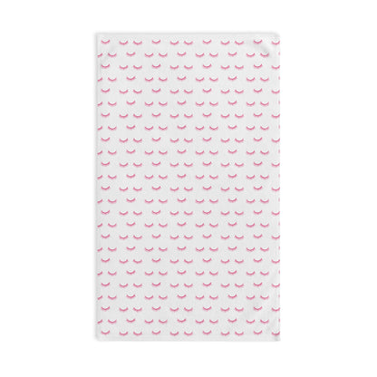 Pink Eyelash Patterns | Hand Towel