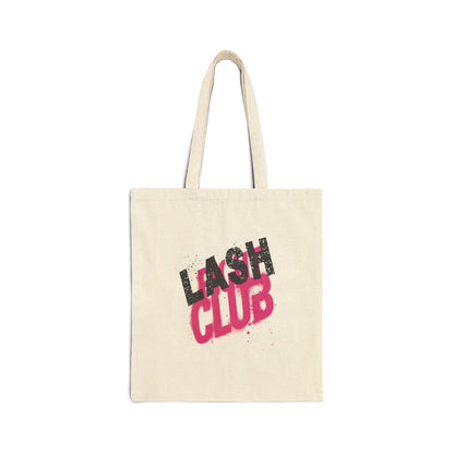 Cotton Canvas Tote Bag | Lash Club Fight Club | sac fourre-tout | Lash Extensions | Reusasble Bag | Black Tote Bag | White Tote Bag