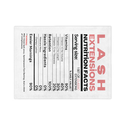 Lash Extensions Nutrition Facts | Velveteen Microfiber Blanket