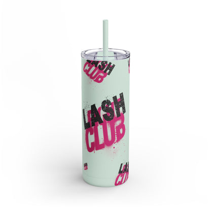 Lash Code | What happens in the salon stays in the salon | Tumbler with Straw | Stainless Steel Tumbler | Skinny Tumbler hot & cold drinks | Tumbler with all around print | Skinny Matte Tumbler, 20oz