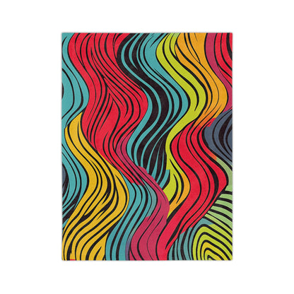 Wavey colorful pattern | Velveteen Microfiber Blanket