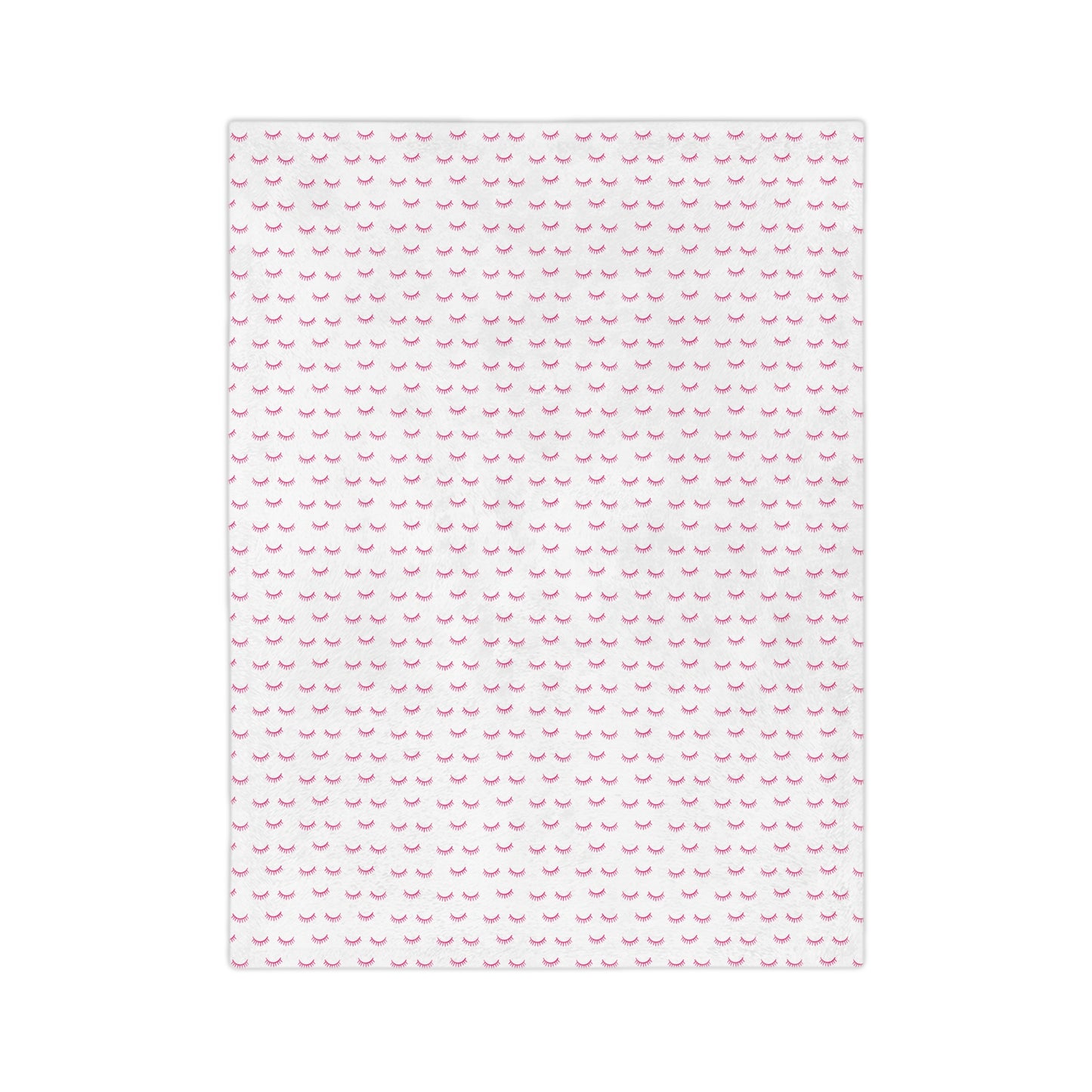 Pink Eyelash Patterns | Velveteen Microfiber Blanket