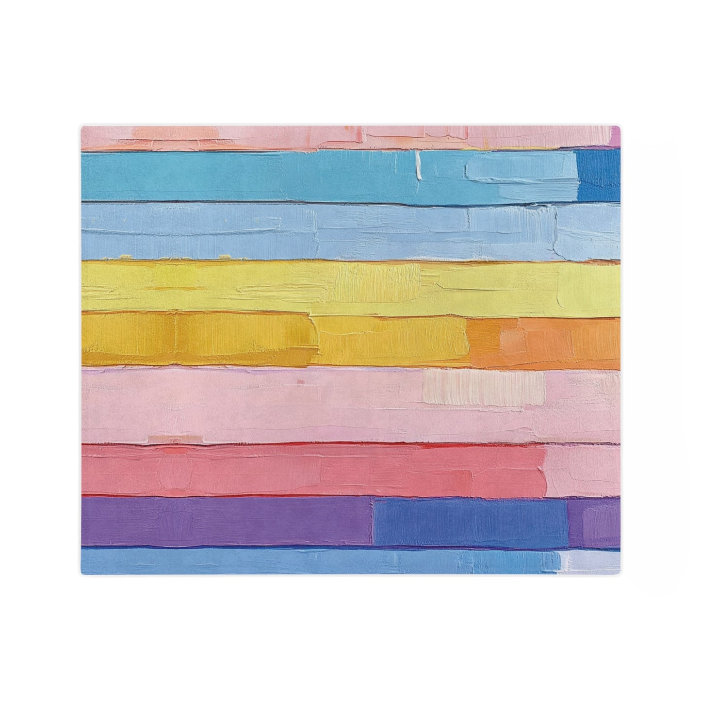 Pastel paint stripes vertical | Velveteen Microfiber Blanket