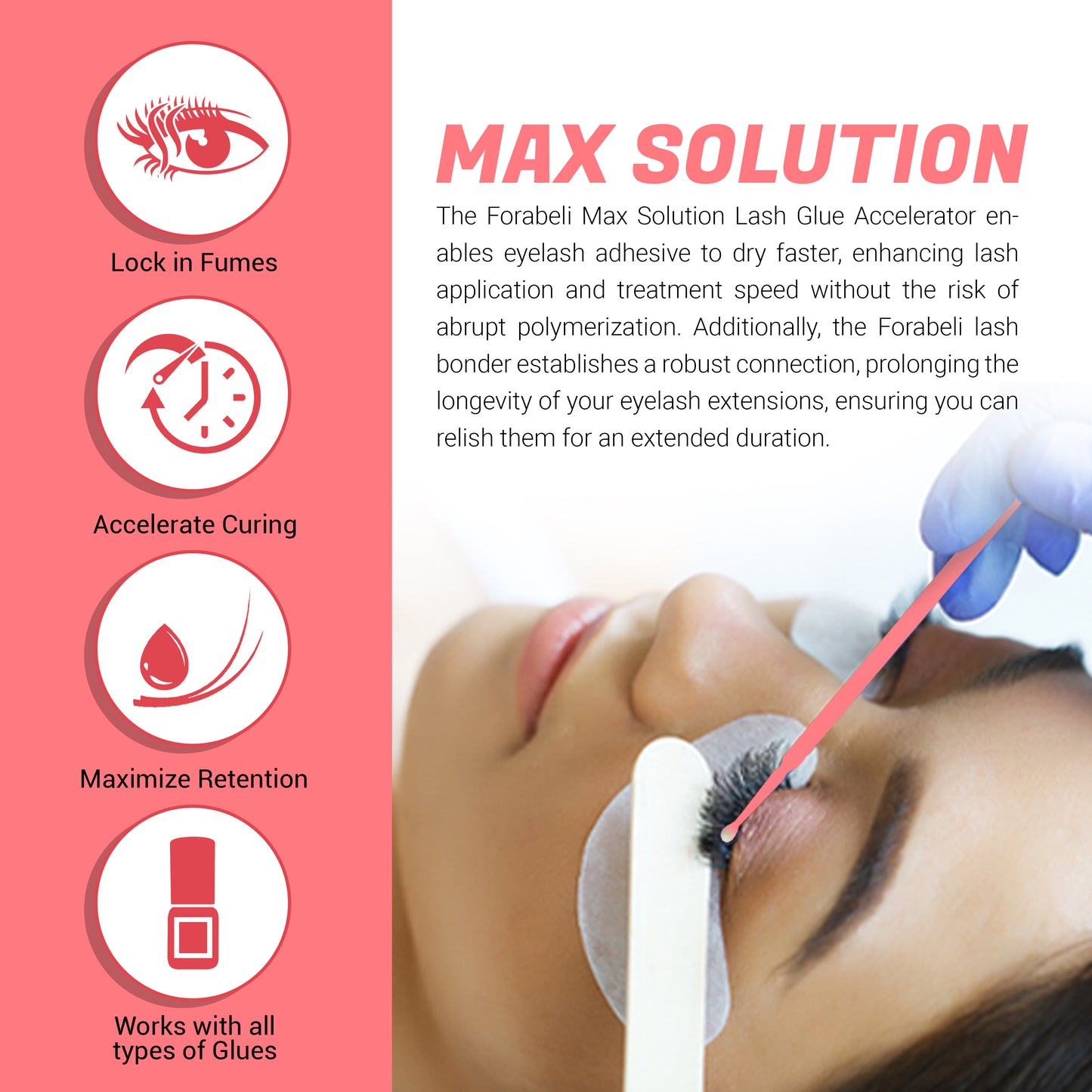 Lash Bonder & Seal - Enhances Retention, Speeds Curing | Forabeli Max Solution