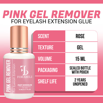 Pink Gel Eyelash Glue Remover