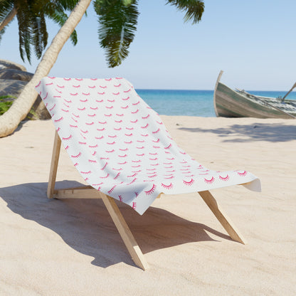 Eyelash Pink Pattern | Beach Towel