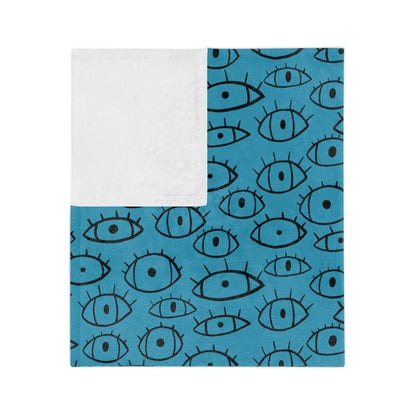 Eye doodles | Velveteen Microfiber Blanket