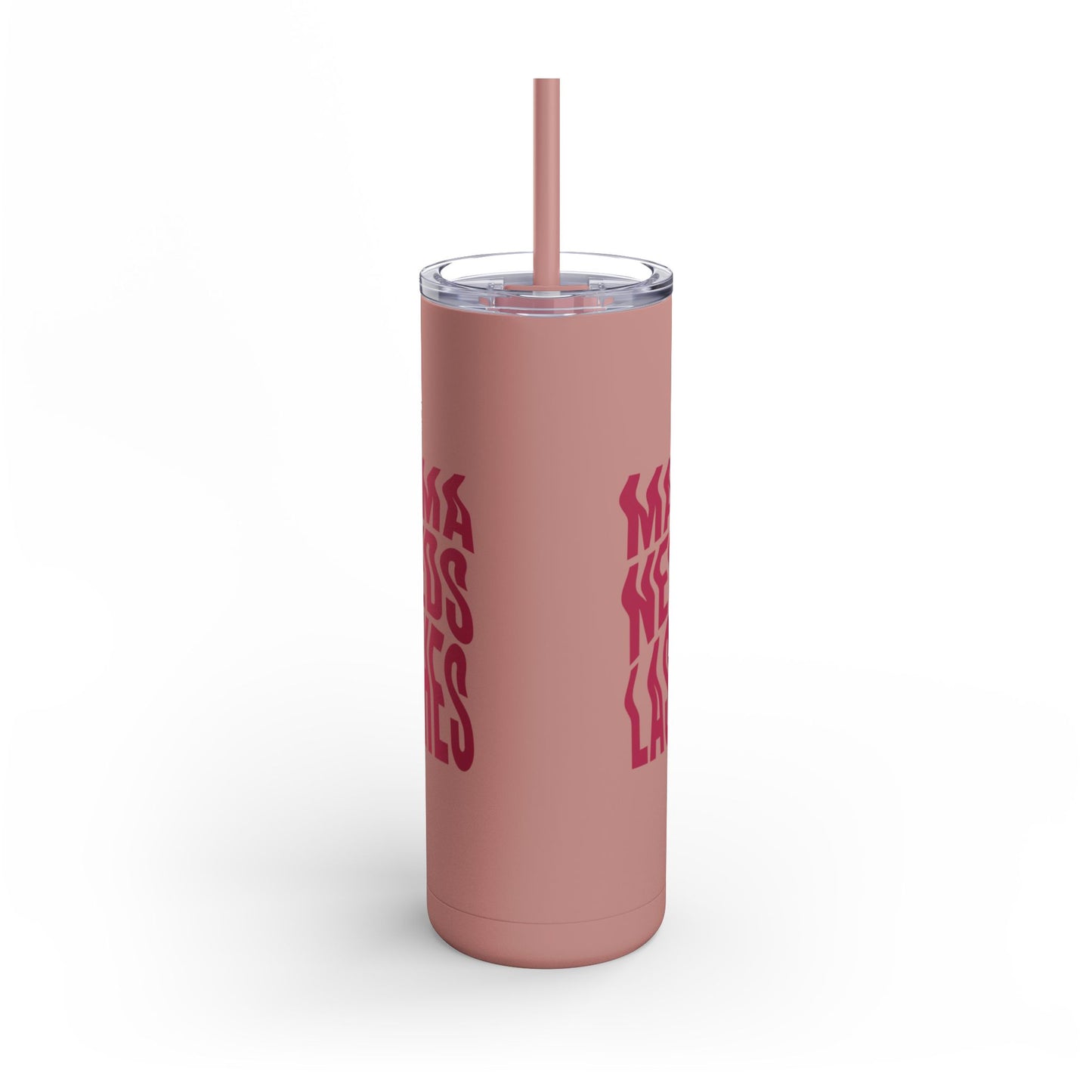 Mama Needs Lashes | What happens in the salon stays in the salon | Tumbler with Straw | Stainless Steel Tumbler | Skinny Tumbler hot & cold drinks | Tumbler with all around print | Skinny Matte Tumbler, 20oz